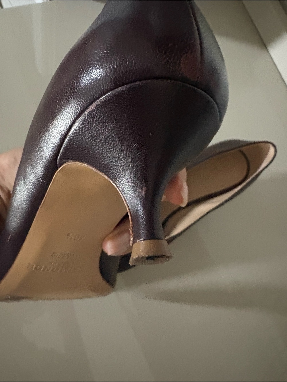 Le Monde Beryl Babouche Kitten Heel Pumps Plum 40.5/10 - Picture 8 of 11